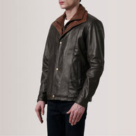 Klen Brown Classic Jacket by Dash Racegear - men Jacket view 3