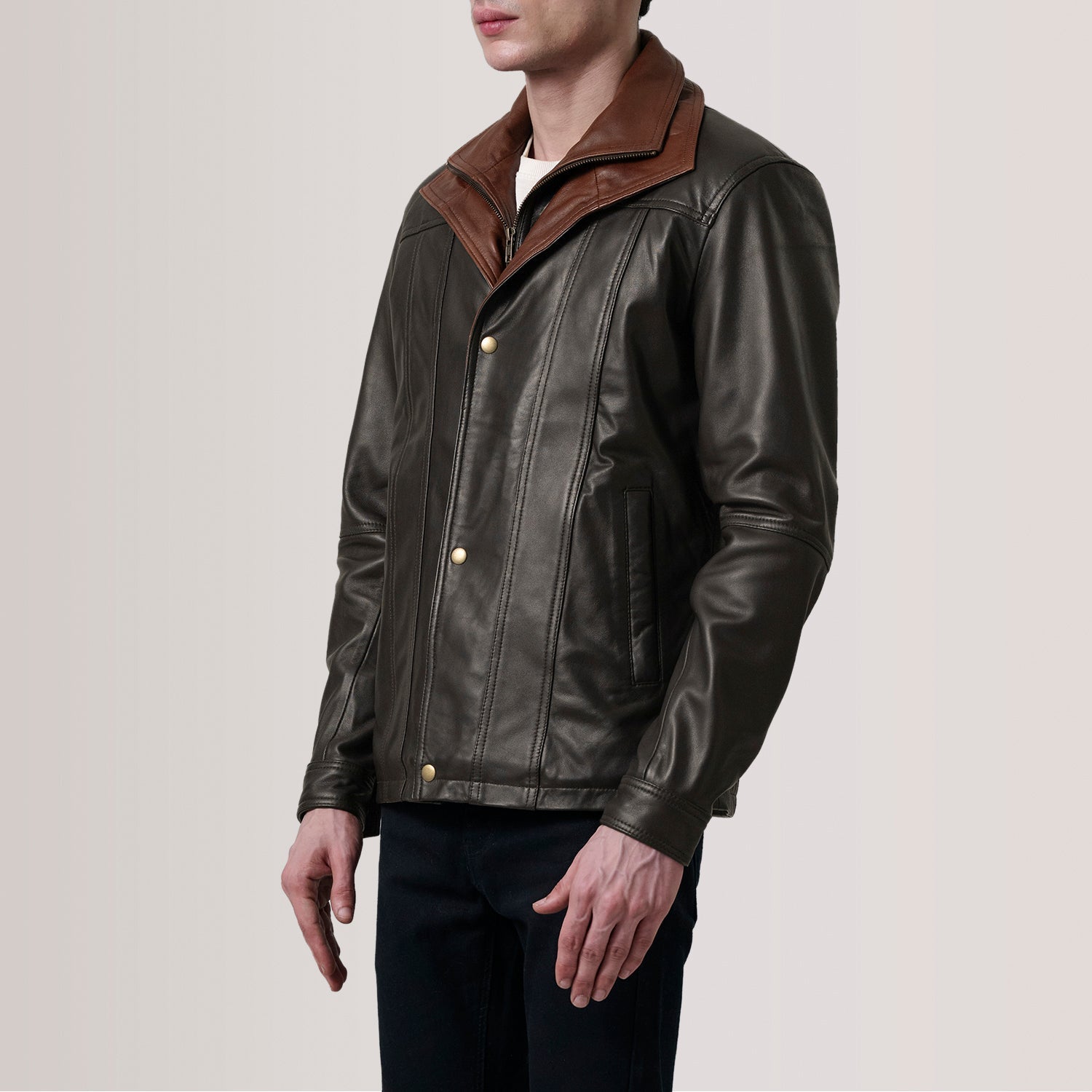 Klen Brown Classic Jacket by Dash Racegear - men Jacket view 3