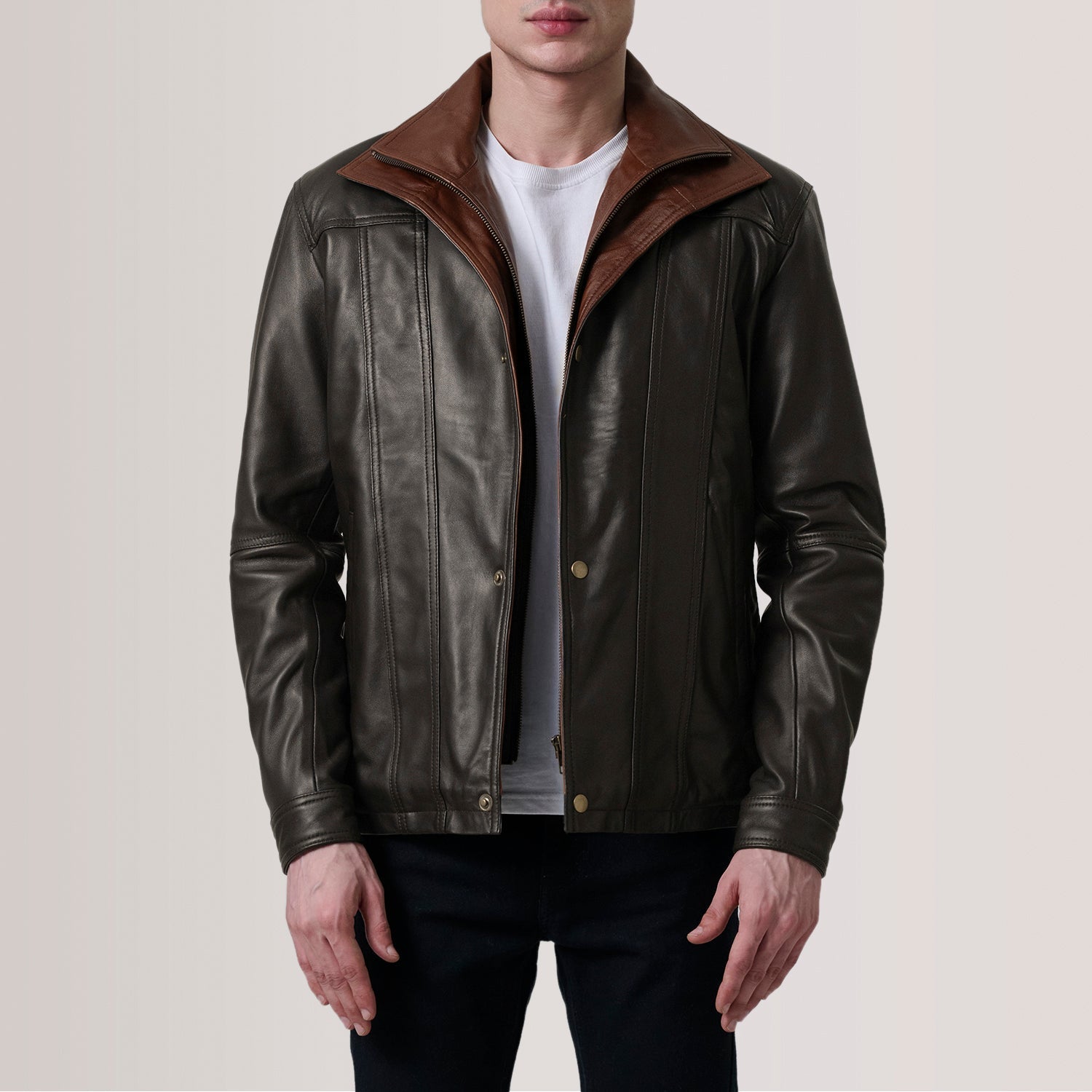 Klen Brown Classic Jacket by Dash Racegear - men Jacket view 5