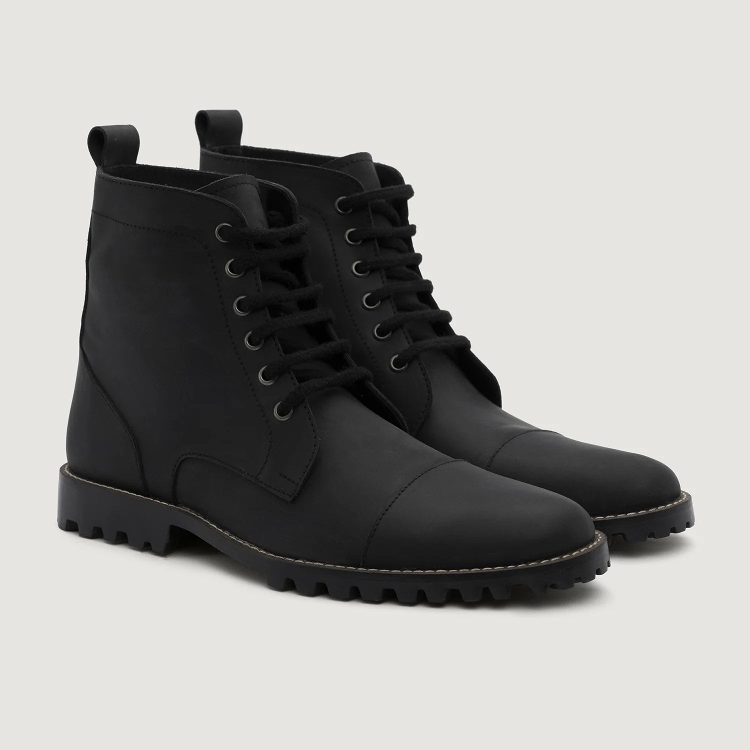 Knight Derby Black Matte Nubuck Leather Boots - TerraGrip by Dash Racegear - men Leather Shoes view 1