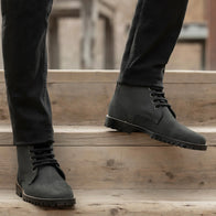 Knight Derby Black Matte Nubuck Leather Boots - TerraGrip by Dash Racegear - men Leather Shoes view 9