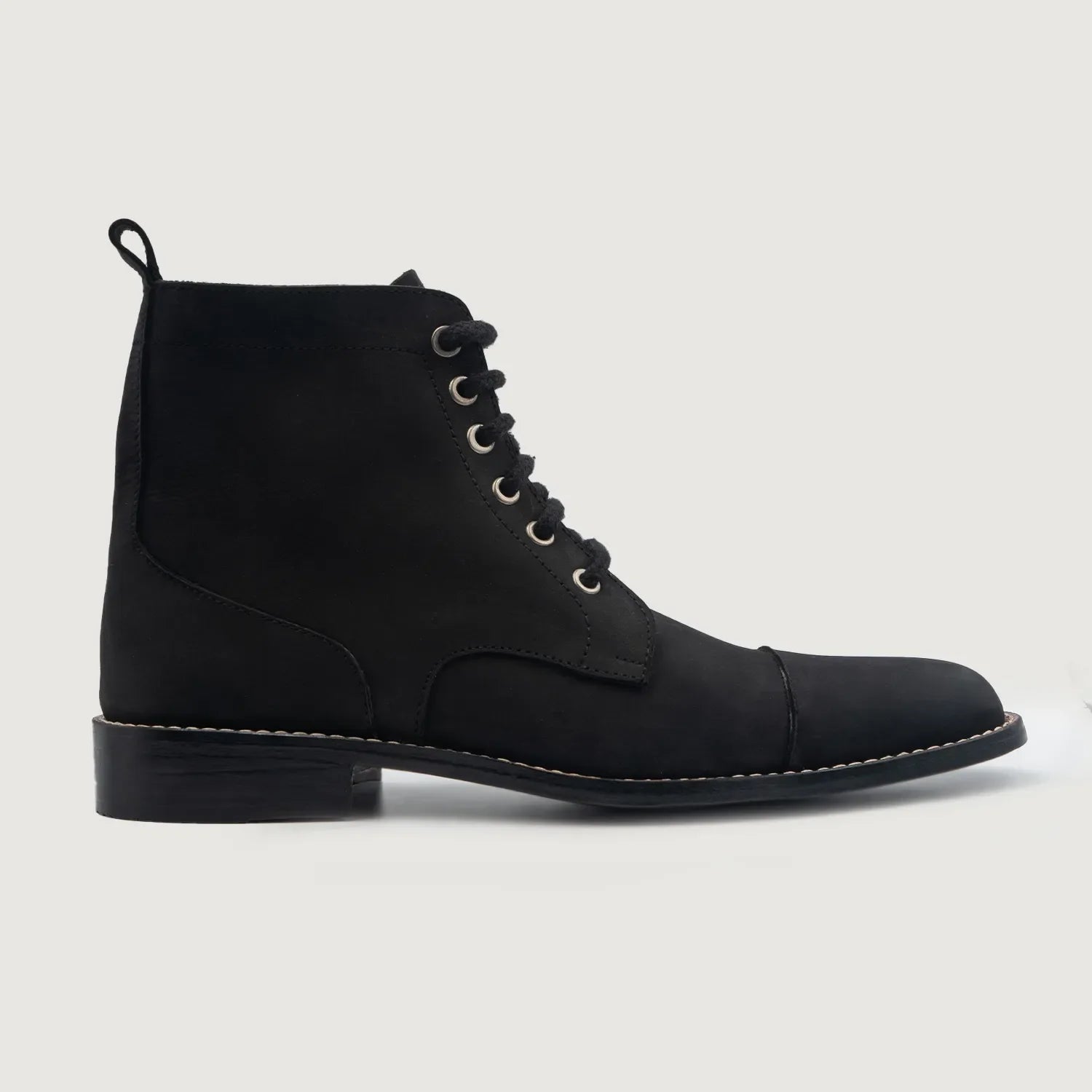 Knight Derby Black Nubuck Leather Boots by Dash Racegear - men Leather Shoes view 2
