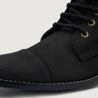 Knight Derby Black Nubuck Leather Boots by Dash Racegear - men Leather Shoes view 6