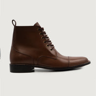 Knight Derby Brown Leather Boots by Dash Racegear - men Leather Shoes view 2
