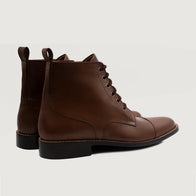 Knight Derby Brown Leather Boots by Dash Racegear - men Leather Shoes view 3