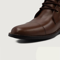 Knight Derby Brown Leather Boots by Dash Racegear - men Leather Shoes view 4