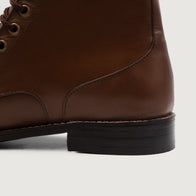 Knight Derby Brown Leather Boots by Dash Racegear - men Leather Shoes view 6