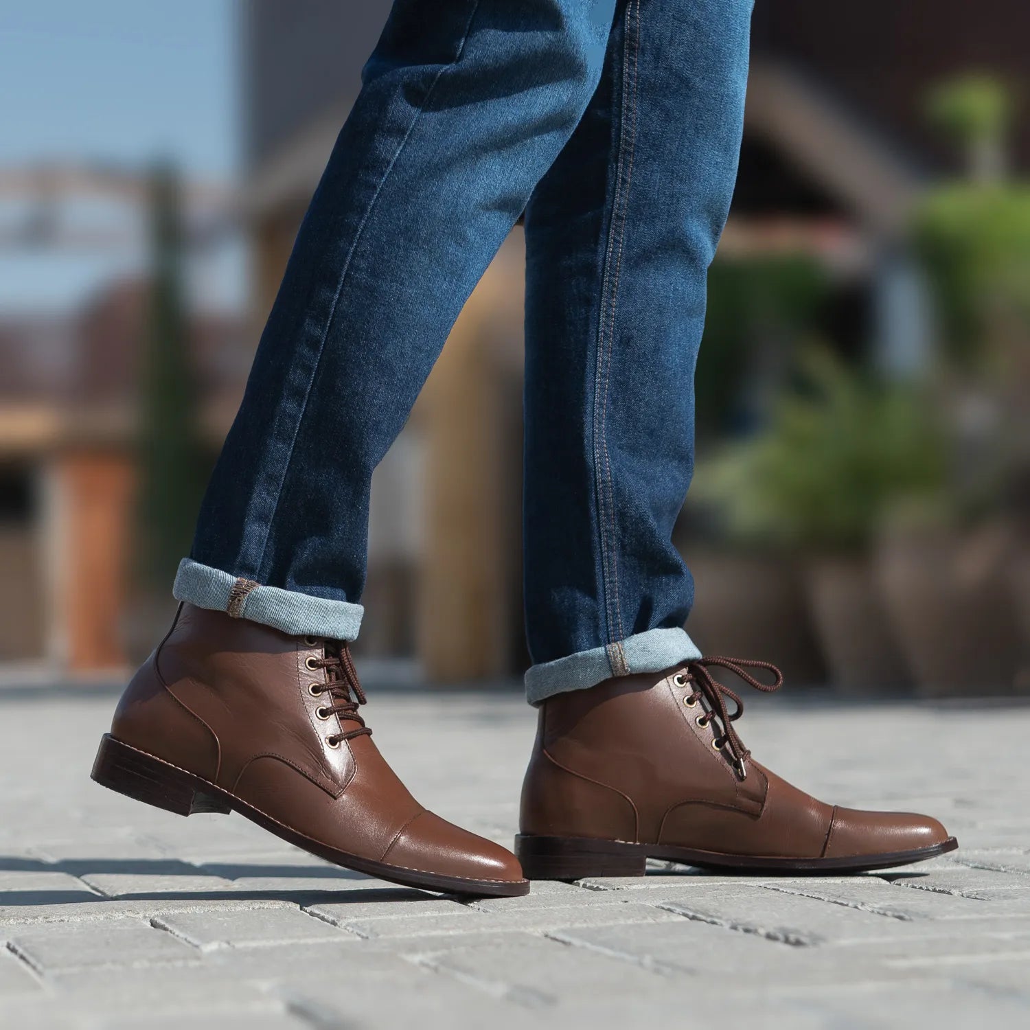 Knight Derby Brown Leather Boots by Dash Racegear - men Leather Shoes view 8