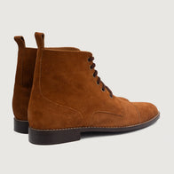 Knight Derby Brown Suede Leather Boots by Dash Racegear - men Leather Shoes view 3
