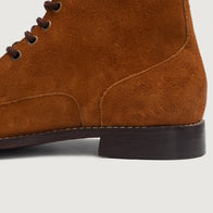 Knight Derby Brown Suede Leather Boots by Dash Racegear - men Leather Shoes view 4