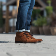 Knight Derby Brown Suede Leather Boots by Dash Racegear - men Leather Shoes view 7