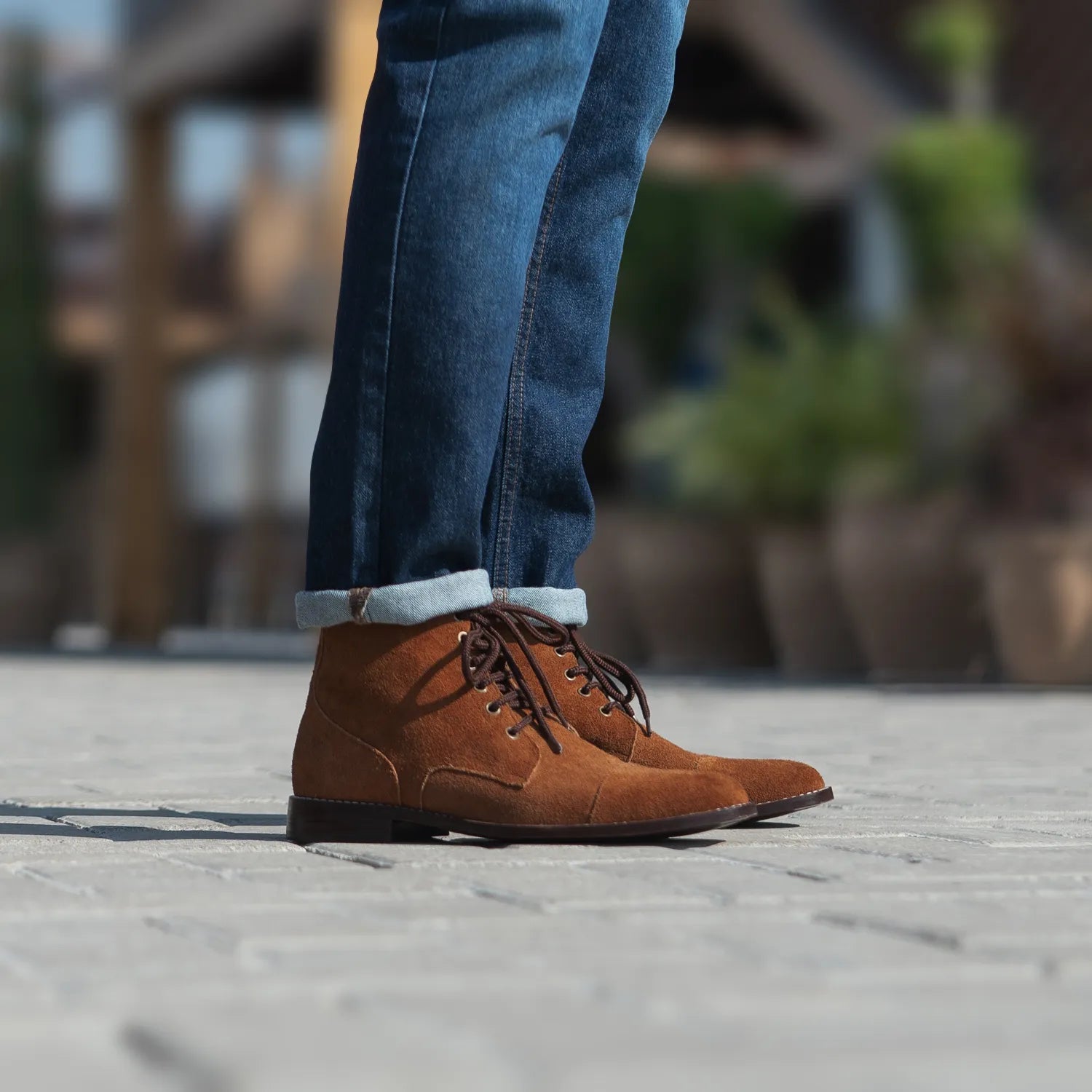 Knight Derby Brown Suede Leather Boots by Dash Racegear - men Leather Shoes view 7