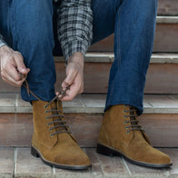 Knight Derby Brown Suede Leather Boots - StudGuard by Dash Racegear - men Leather Shoes view 10