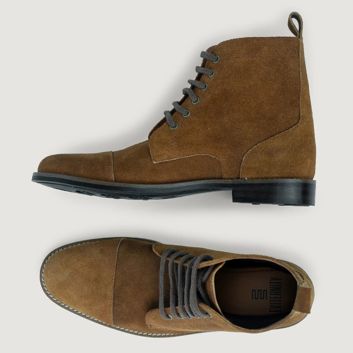 Knight Derby Brown Suede Leather Boots - StudGuard by Dash Racegear - men Leather Shoes view 3