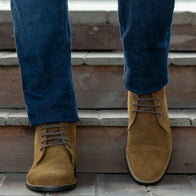 Knight Derby Brown Suede Leather Boots - StudGuard by Dash Racegear - men Leather Shoes view 6