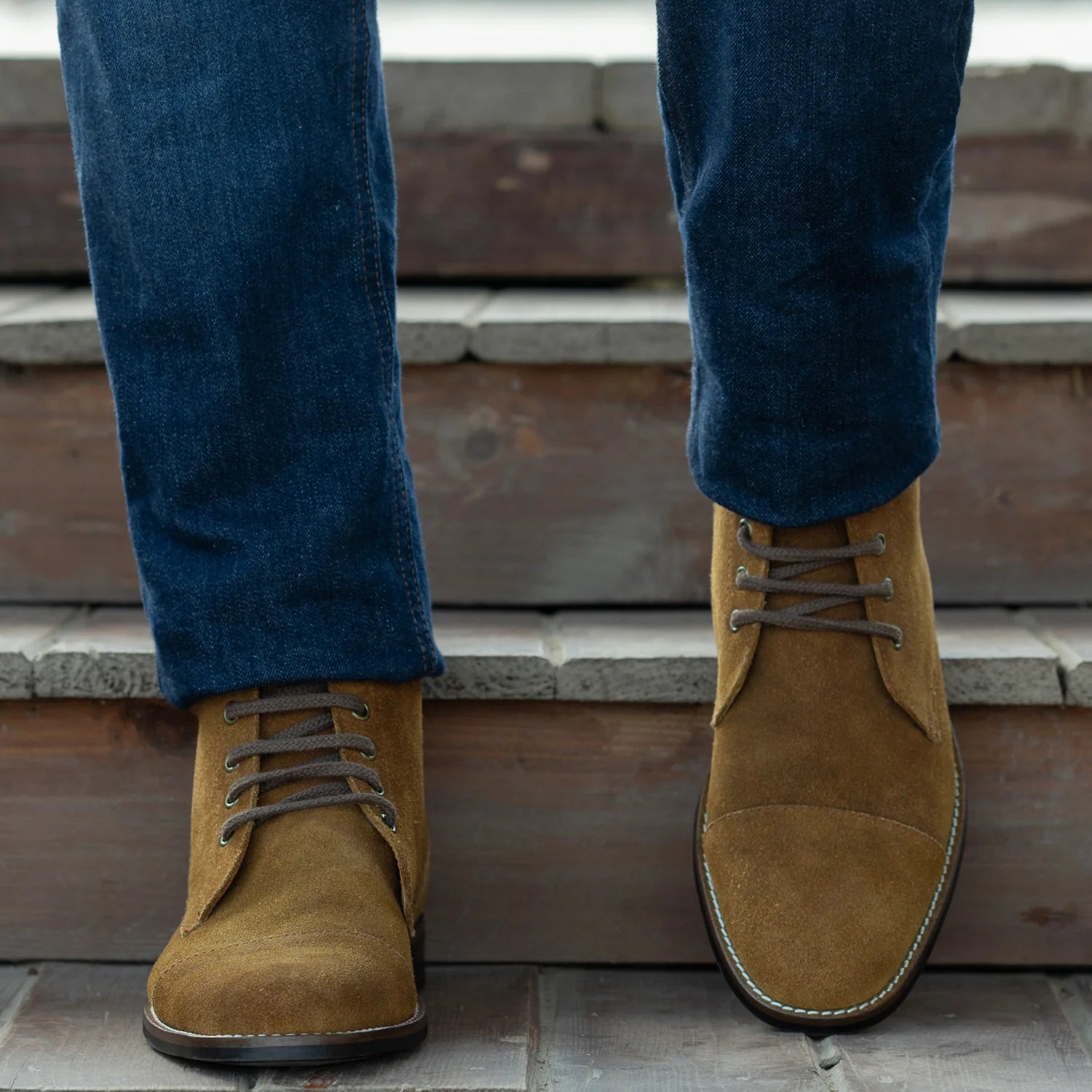Knight Derby Brown Suede Leather Boots - StudGuard by Dash Racegear - men Leather Shoes view 6