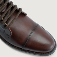 Knight Derby Burnished Brown Leather Boots - StudGuard by Dash Racegear - men Leather Shoes view 5