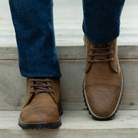 Knight Derby Burnt Copper Pullup Leather Boots - TerraGrip by Dash Racegear - men Leather Shoes view 6