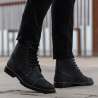Knight Derby Grey Suede Leather Boots - TerraGrip by Dash Racegear - men Leather Shoes view 7