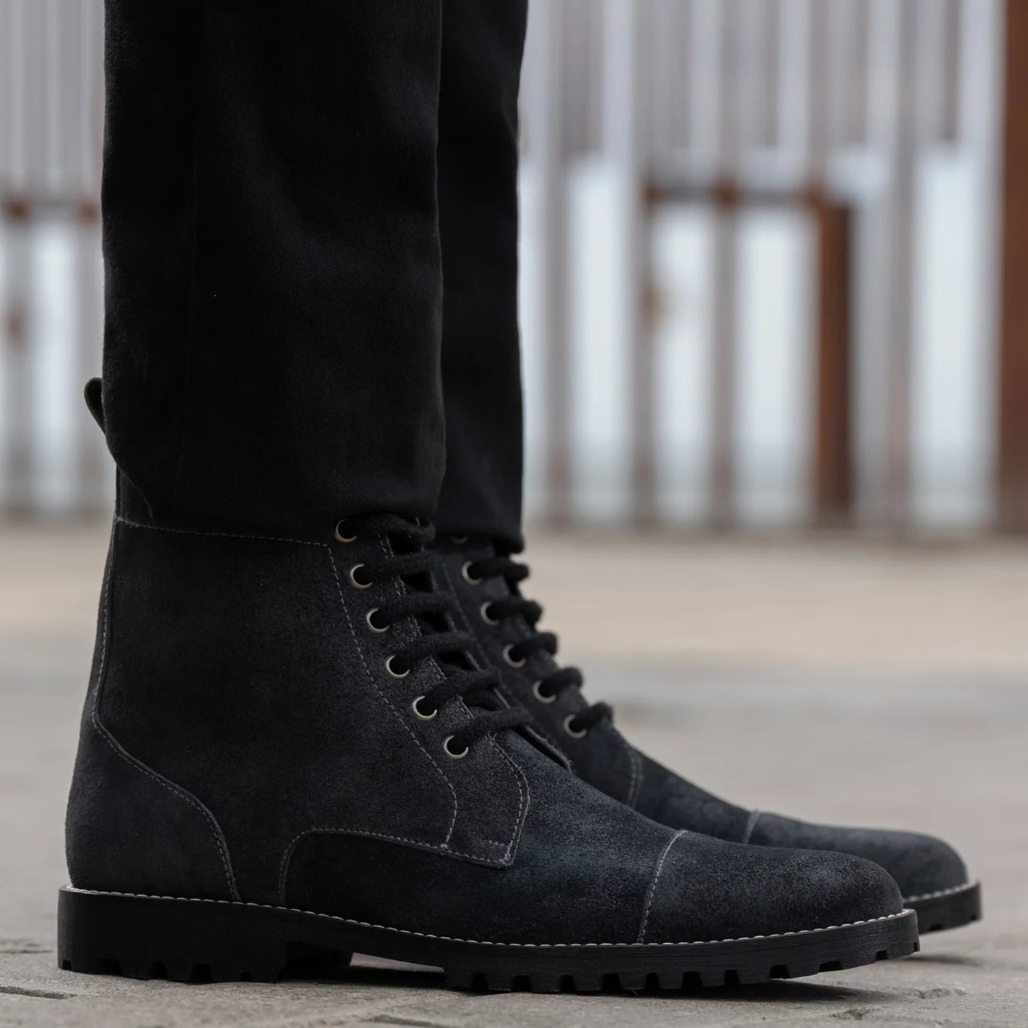 Knight Derby Grey Suede Leather Boots - TerraGrip by Dash Racegear - men Leather Shoes view 9