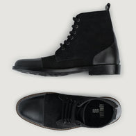 Knight Derby Hybrid Black Leather Boots - StudGuard by Dash Racegear - men Leather Shoes view 3