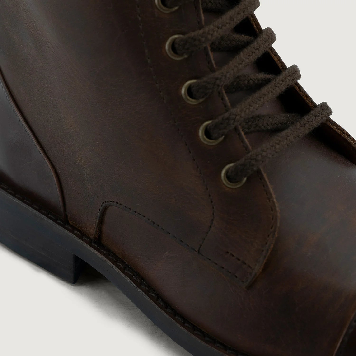 Knight Derby Hybrid Brown Leather Boots - StudGuard by Dash Racegear - men Leather Shoes view 5
