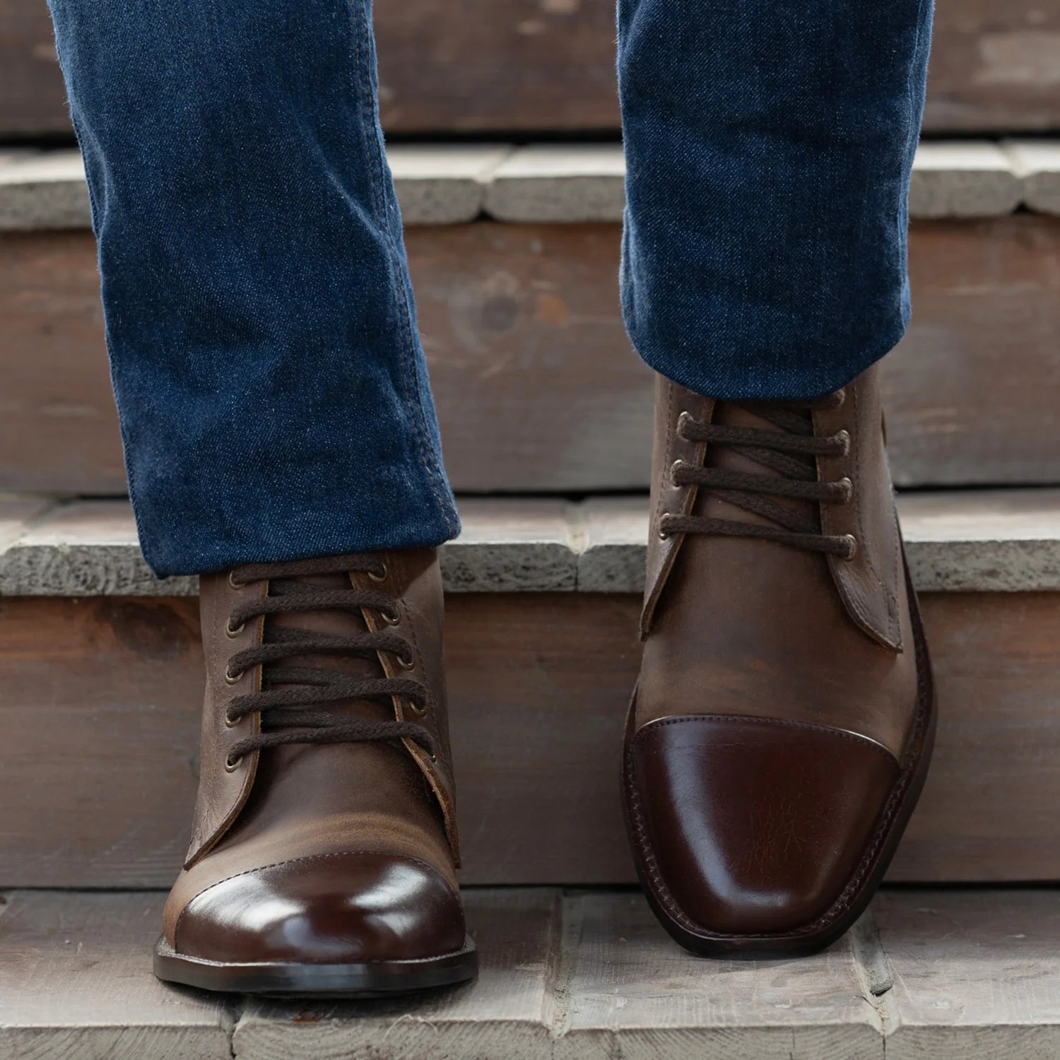 Knight Derby Hybrid Brown Leather Boots - StudGuard by Dash Racegear - men Leather Shoes view 6