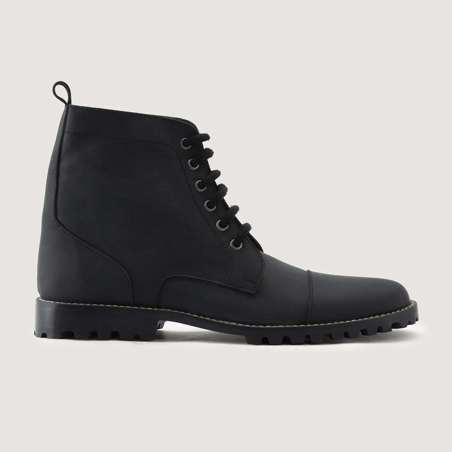 Knight Derby Matte Black Pullup Leather Boots - TerraGrip by Dash Racegear - men Leather Shoes view 2