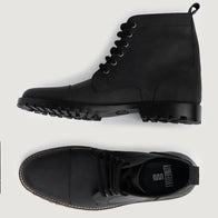 Knight Derby Matte Black Pullup Leather Boots - TerraGrip by Dash Racegear - men Leather Shoes view 3