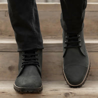 Knight Derby Matte Black Pullup Leather Boots - TerraGrip by Dash Racegear - men Leather Shoes view 6