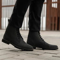 Knight Derby Matte Black Pullup Leather Boots - TerraGrip by Dash Racegear - men Leather Shoes view 7