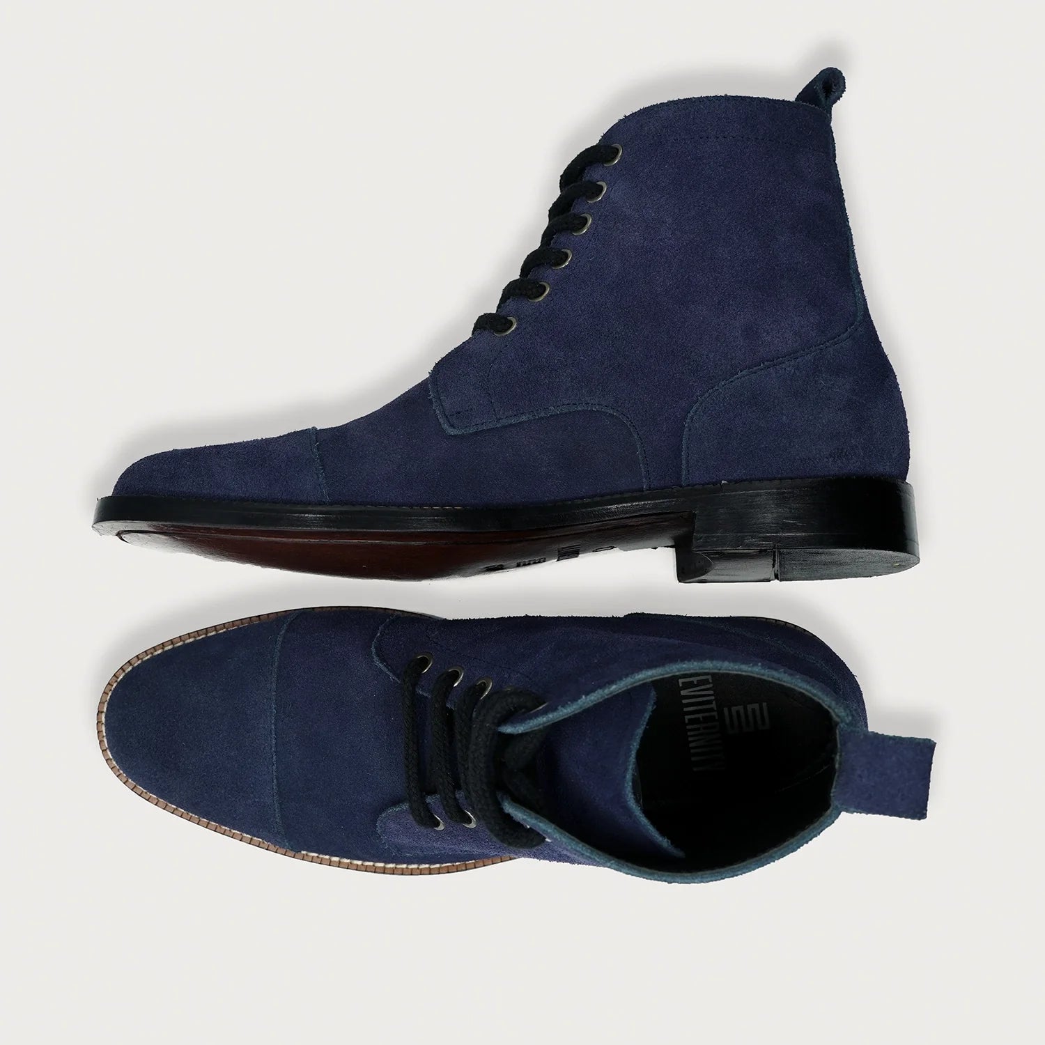 Knight Derby Midnight Blue Suede Leather Boots by Dash Racegear - men Leather Shoes view 3