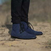 Knight Derby Midnight Blue Suede Leather Boots by Dash Racegear - men Leather Shoes view 9