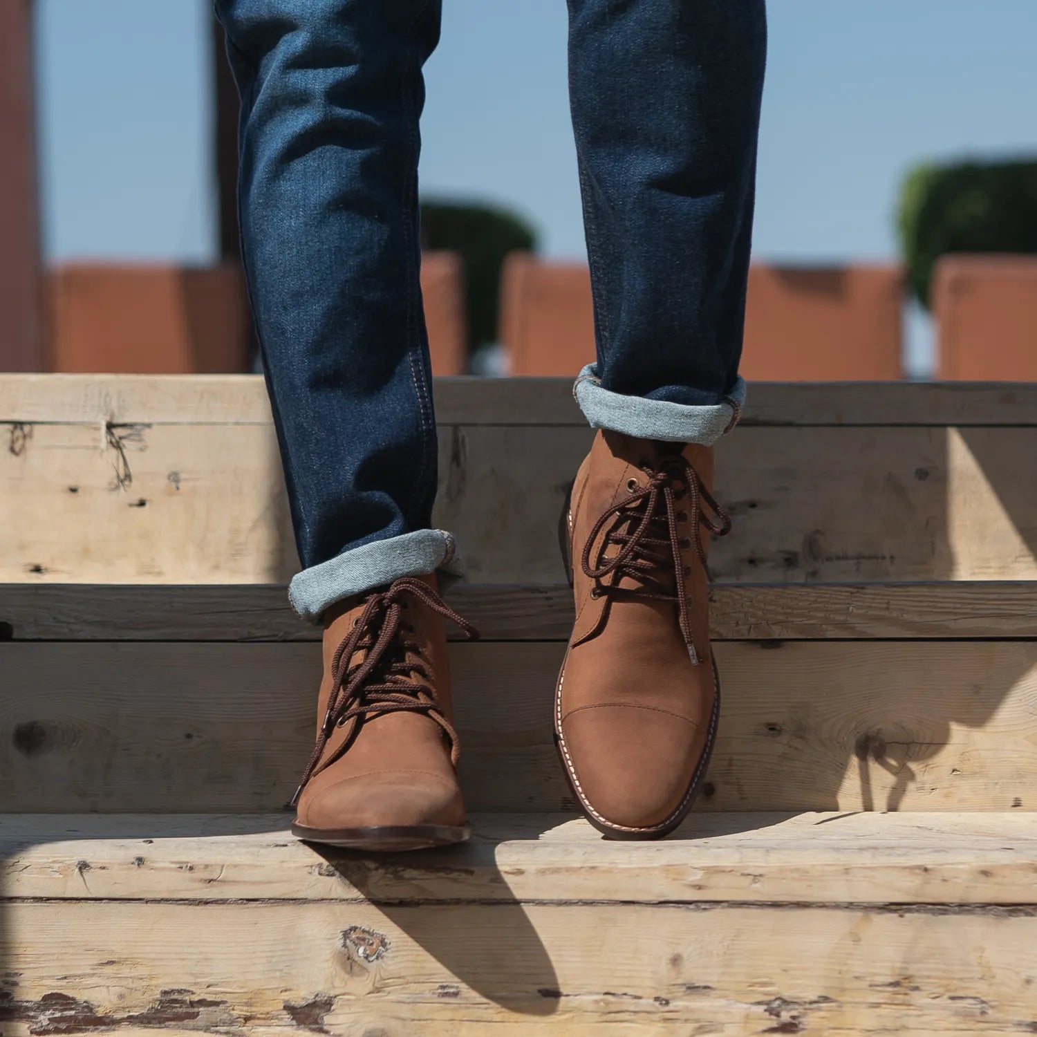 Knight Derby Oil Pull-up Brown Leather Boots by Dash Racegear - men Leather Shoes view 8