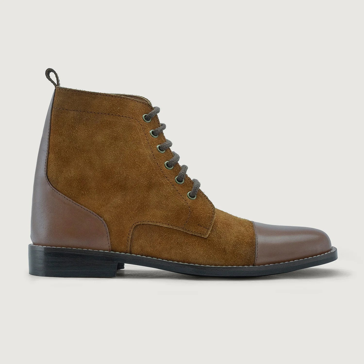 Knight Derby Tan & Brown Leather Boots - StudGuard by Dash Racegear - men Leather Shoes view 2