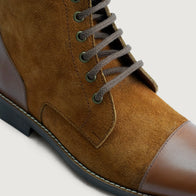 Knight Derby Tan & Brown Leather Boots - StudGuard by Dash Racegear - men Leather Shoes view 4