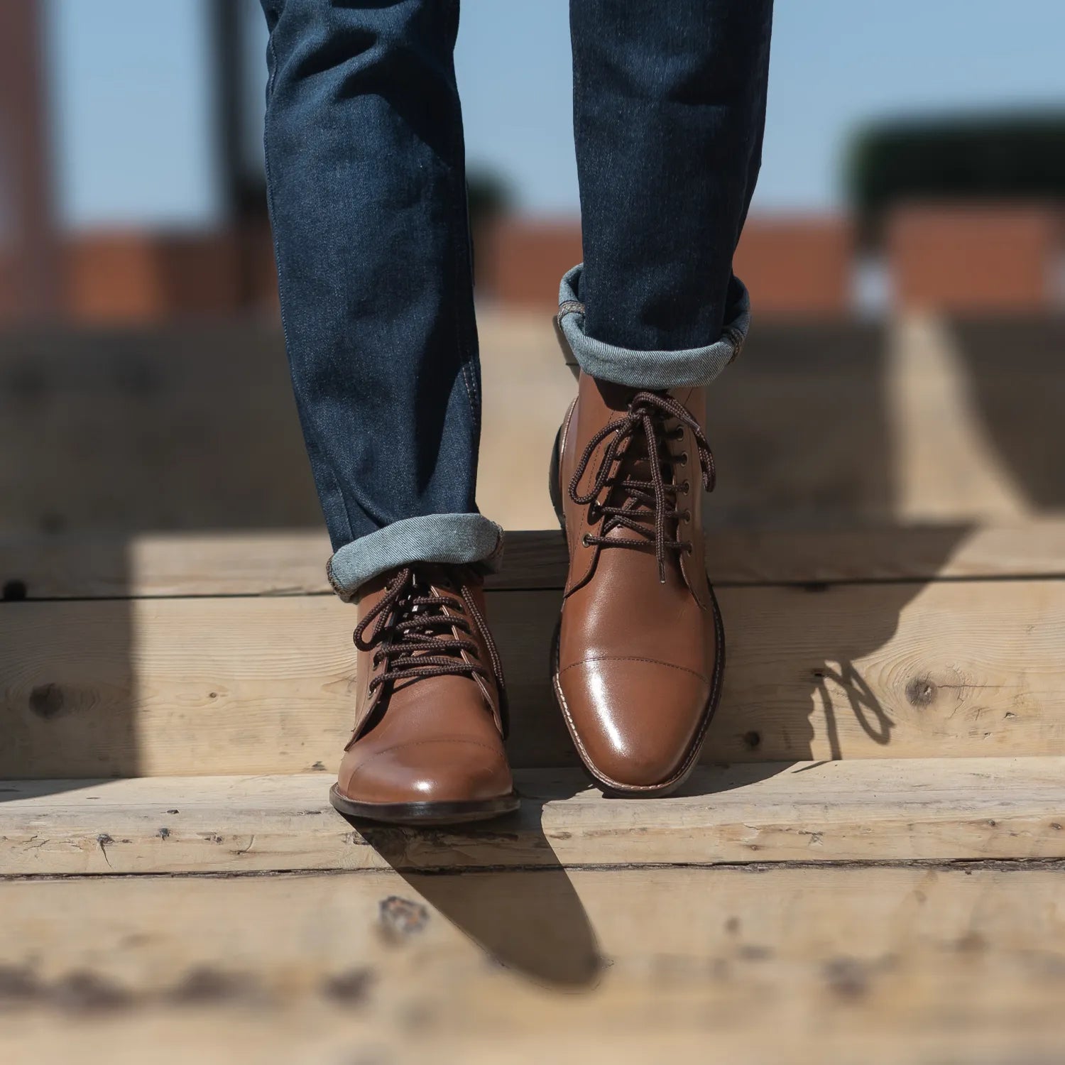 Knight Derby Tan Leather Boots by Dash Racegear - men Leather Shoes view 10