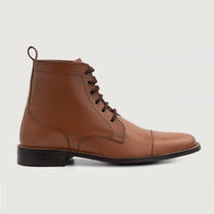 Knight Derby Tan Leather Boots by Dash Racegear - men Leather Shoes view 2