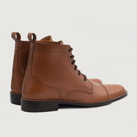 Knight Derby Tan Leather Boots by Dash Racegear - men Leather Shoes view 3