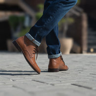 Knight Derby Tan Leather Boots by Dash Racegear - men Leather Shoes view 6