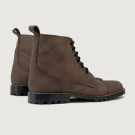 Knight Derby Waxed Brown Pullup Leather Boots - TerraGrip by Dash Racegear - men Leather Shoes view 3