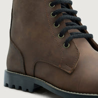 Knight Derby Waxed Brown Pullup Leather Boots - TerraGrip by Dash Racegear - men Leather Shoes view 5