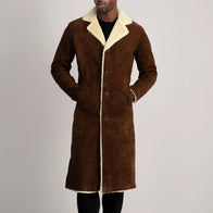 Kolby Brown Suede Shearling Coat by Dash Racegear - men Jacket view 4
