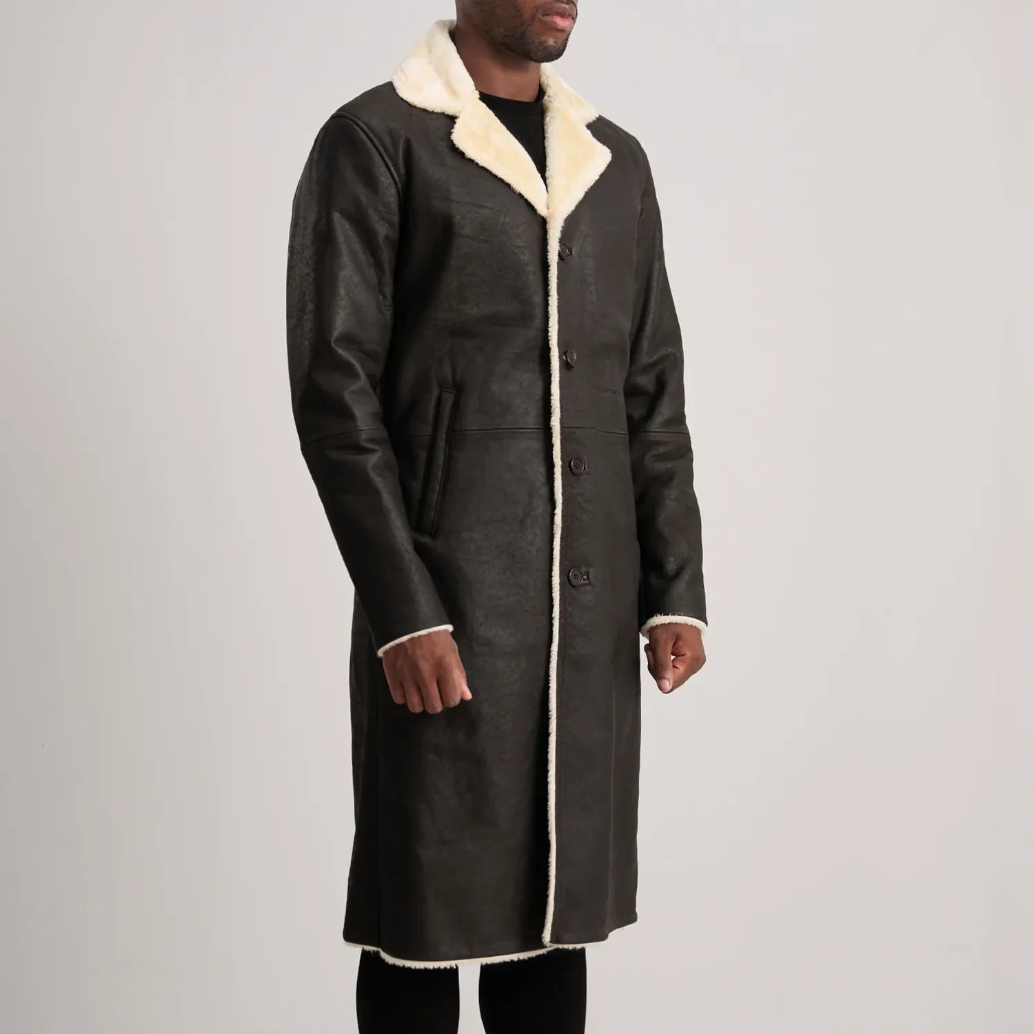 Kolby Brown Shearling Coat by Dash Racegear - men Jacket view 2