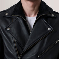 Kole Black Leather Double Rider Jacket by Dash Racegear - men Jacket view 6