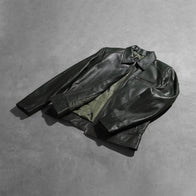 Lavendard Green Leather Biker Jacket by Dash Racegear - men Jacket view 7