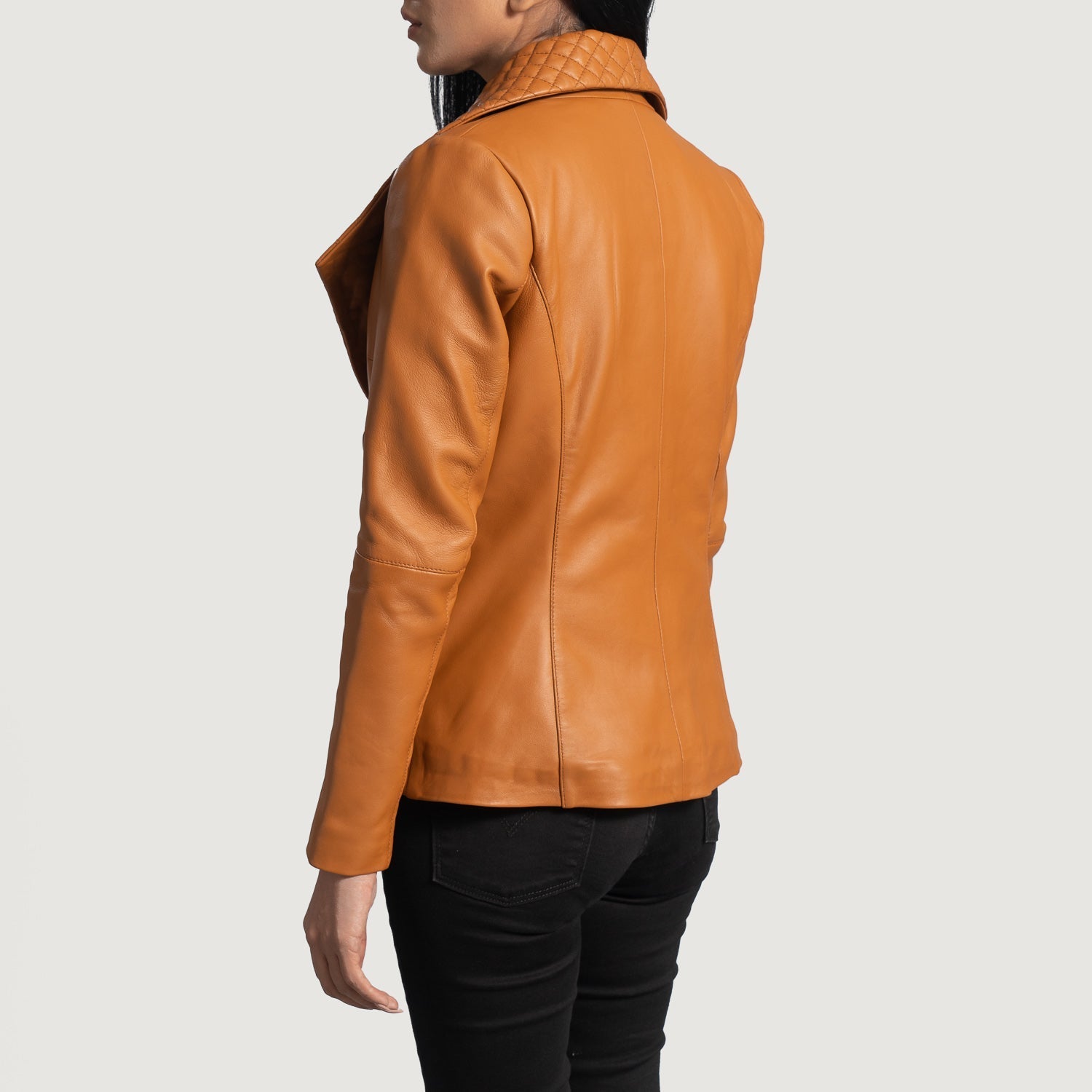 Lee Tan Brown Leather Blazer by Dash Racegear - women Jacket view 5