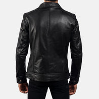 Legacy Black Leather Biker Jacket by Dash Racegear - men Jacket view 5