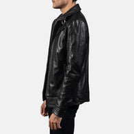 Legacy Black Leather Biker Jacket by Dash Racegear - men Jacket view 6