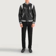Liberte Illinois Black Leather Varsity Jacket by Dash Racegear - men Jacket view 3